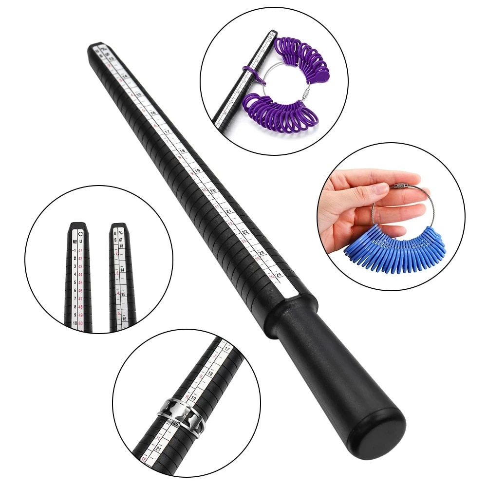 Jewelry Making Kit Professional - Profesyonel takılar araçları halka ölçer Mandrel