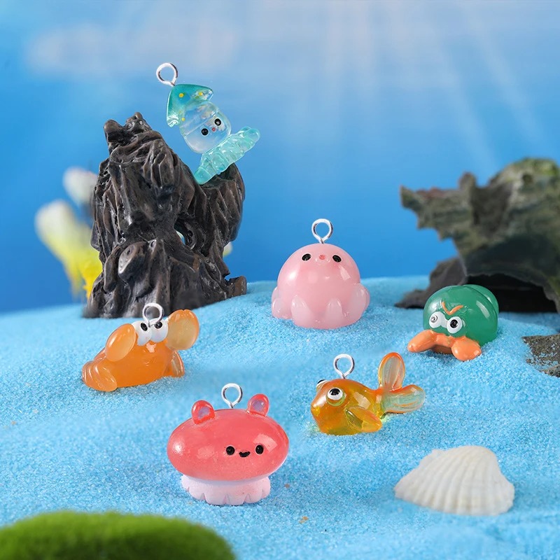 Jewelry Making Resin - 10 adet Reçine Deniz Hayvanı Takıları