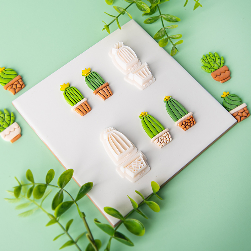 Jewelry Making In Clay - Kaktüs Yumuşak Çömlekçilik Polimer Kil Kalıpları