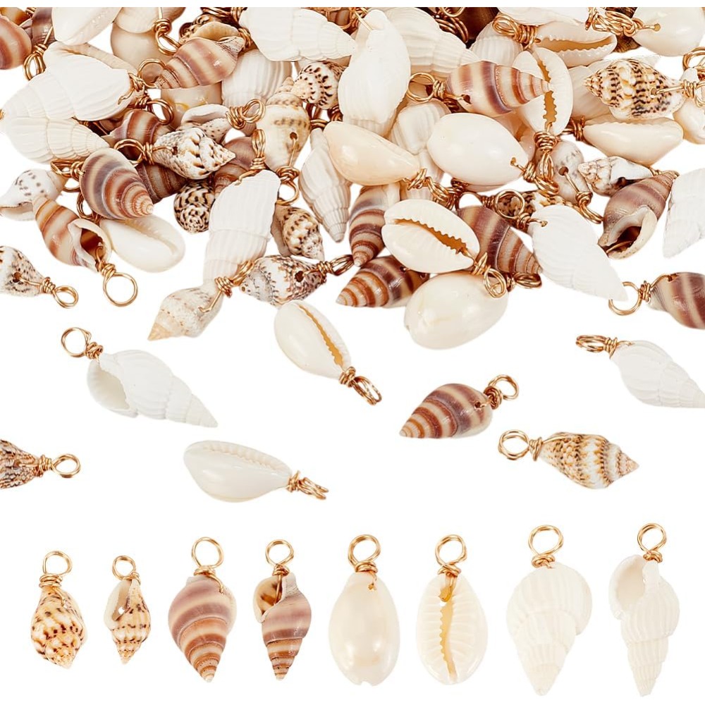 Jewelry Making Tutorial - 100 adet 4 Stilleri Doğal Kabuk