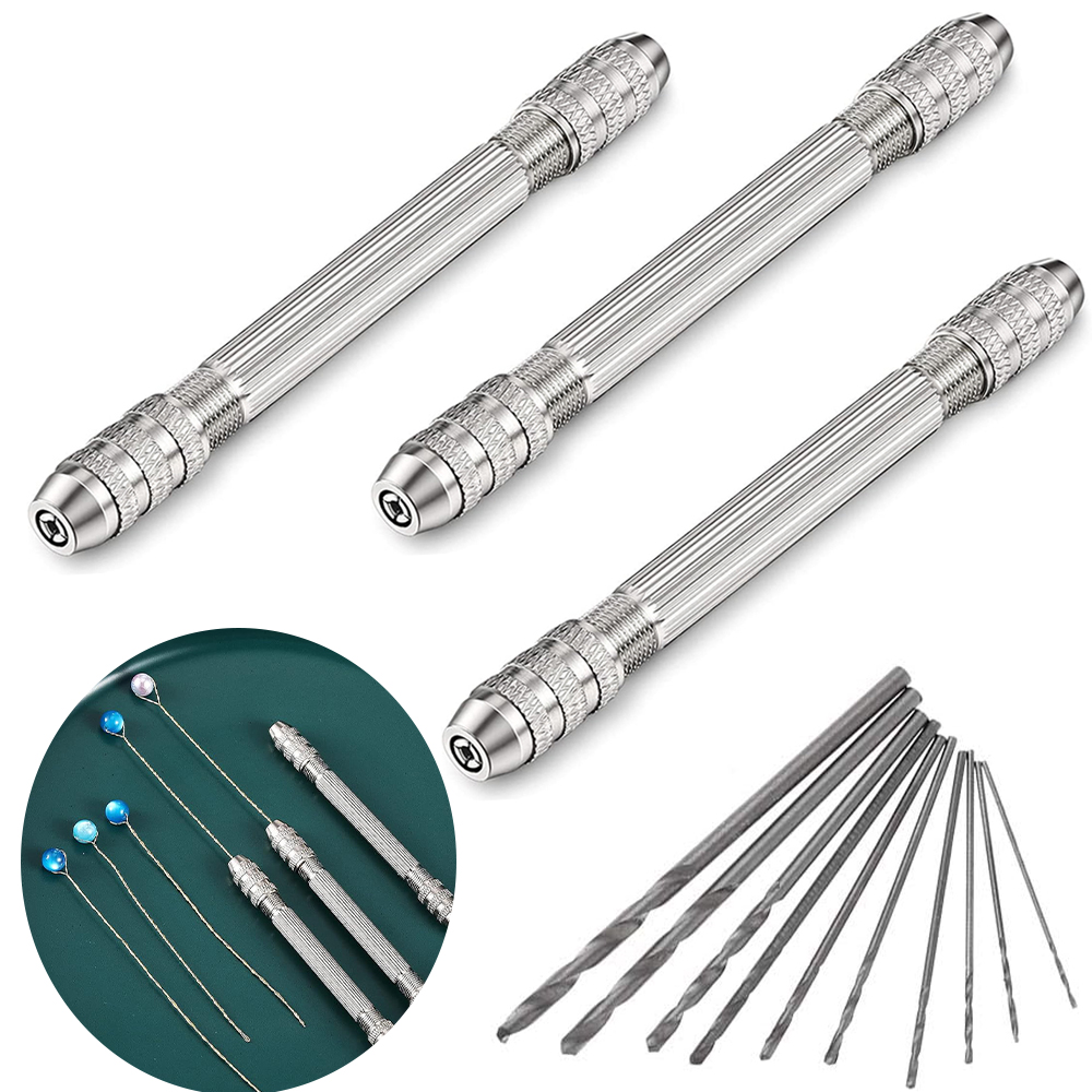 Jewelry Making Rotary Tool - Çift Başlı El Matkap Tabanı, 0.8-3.0mm,