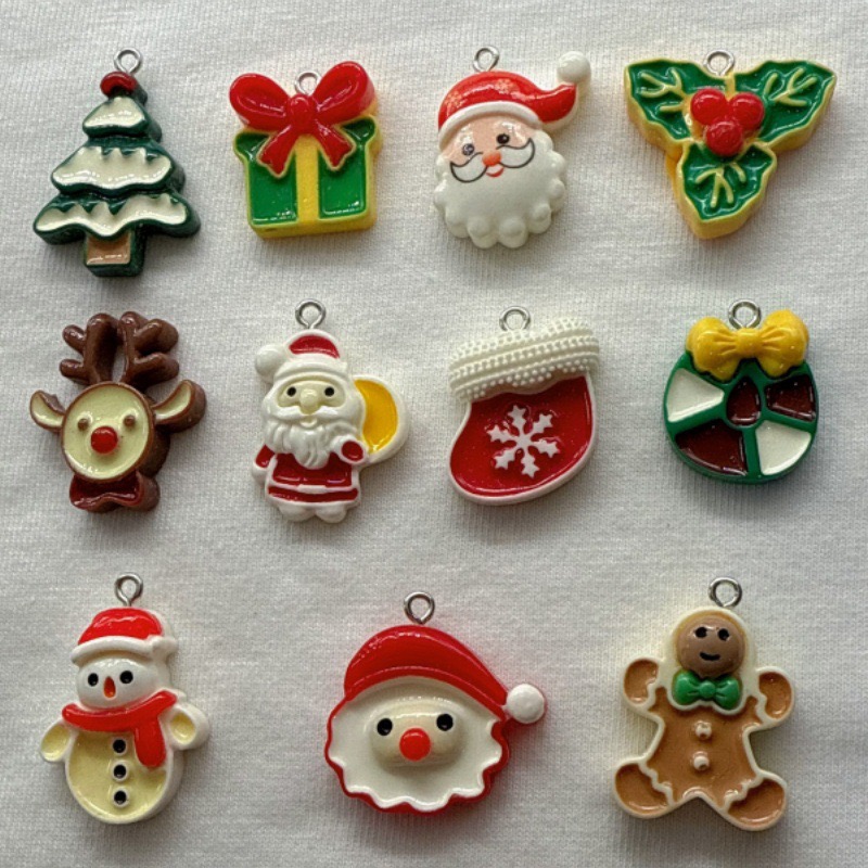 Jewelry Making Resin - 10 adet Noel Karikatür Serisi Reçine