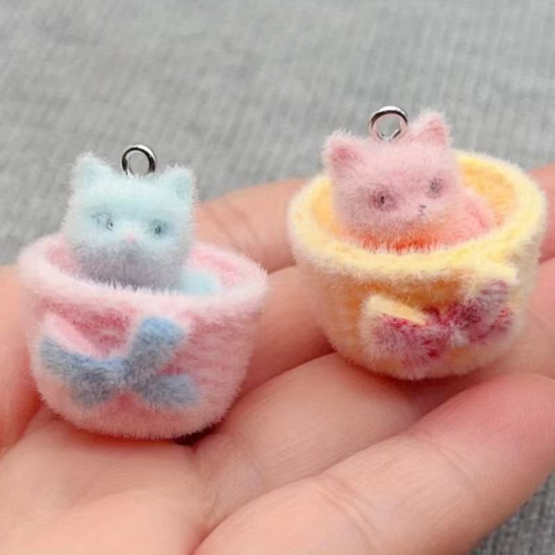 4 adet 3D peluş reçine kedi ko - Jewelry Making Resin incelemesi ve fiyatı