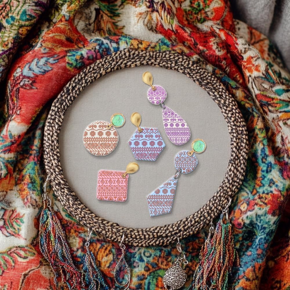 Tekstil Geometrik Silikon Doku - Jewelry Making In Clay incelemesi ve fiyatı