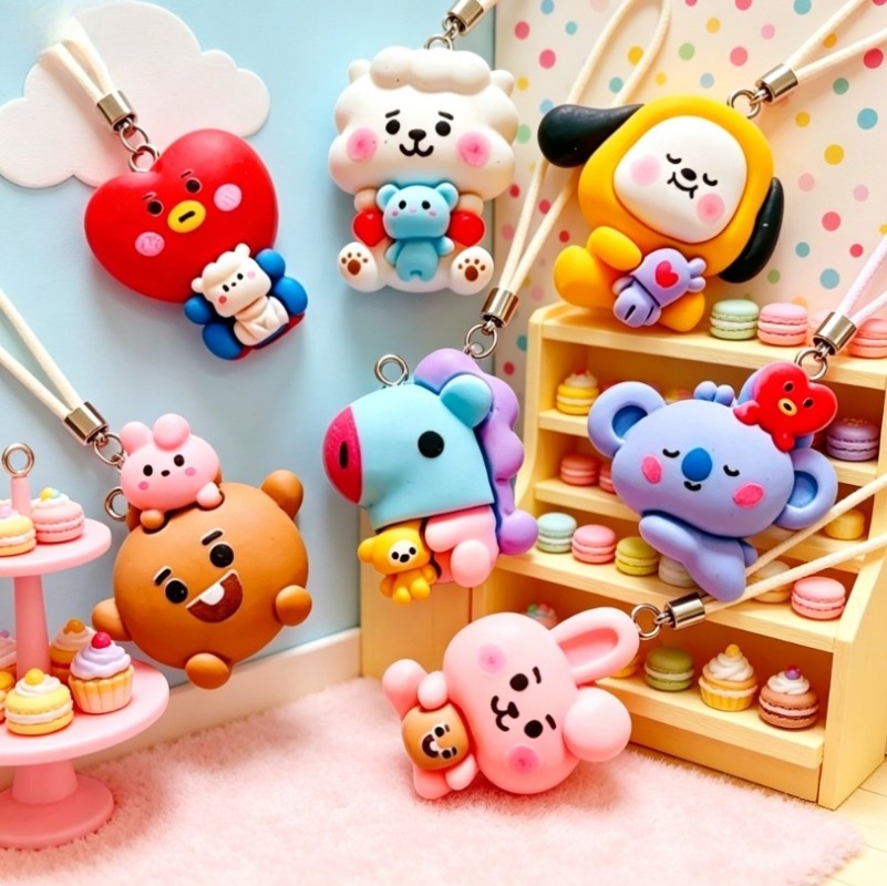 7 adet BT21 Reçine Karikatür F - Jewelry Making Resin incelemesi ve fiyatı